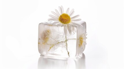 chamomile and ice cubes.