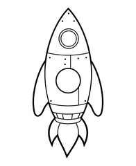 Space ship vector icon. Rocket icon. Startup sign and symbol. Rocket launcher icon