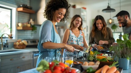 Women Friends Preparing Healthy Meals in a Kitchen - Feminine Empowerment