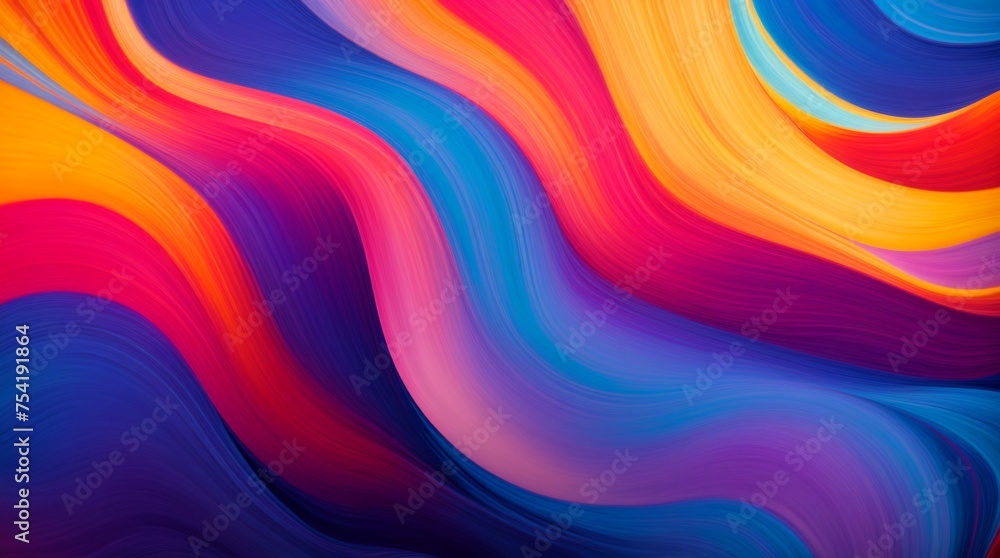 Poster abstract patterns of vibrant color waves with dynamic flow