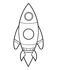 Space ship vector icon. Rocket icon. Startup sign and symbol. Rocket launcher icon