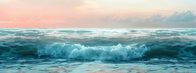 Fototapeta premium Whispering Waves: The Serene Call of the Ocean