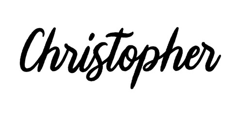 Man name Christopher hand lettering