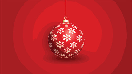 Hanging abstract Christmas ball vector illustration