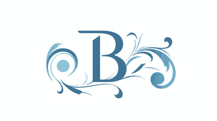 Creative letter BB rounded shape monogram. - obrazy, fototapety, plakaty