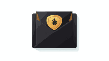 Folder icon inside dark badge or emblem.