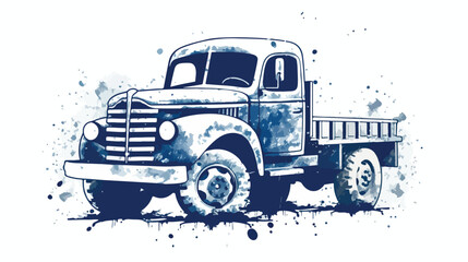 Grunge Truck Chassis icon with grunge design.