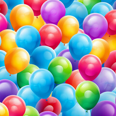 Fototapeta na wymiar Colorful Balloons Floating in the Air. Generative AI