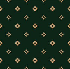 Flower monogram green background illustration vector design