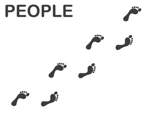 Human feet. Feet icon isolated on white background.