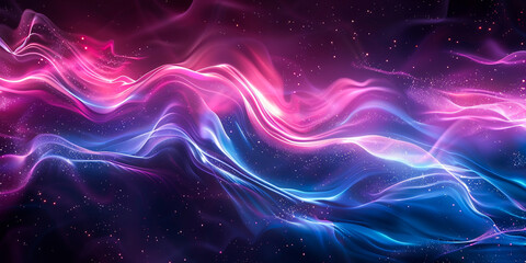 Blue neon purple color liquid waves futuristic background