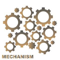 Cogwheel icons set. Working mechanism. Perfect job.