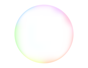 シャボン玉のアイコン素材　背景透過　6