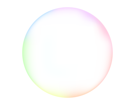 シャボン玉のアイコン素材　背景透過　6