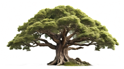 giant old tree isotated on transparent background