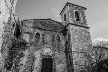 Vairano Patenora, Campania, Italy. Collegiate Church of St. Thomas - obrazy, fototapety, plakaty