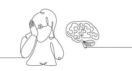 The environment puts pressure on the brain of a girl with autism