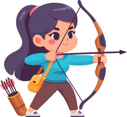 girl with a archery