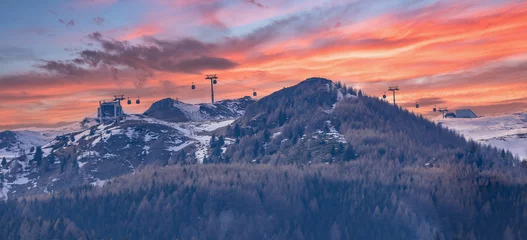 Foto op Canvas Scenic landscape of Bucegi mountains in the Romanian Carpathians © Cristi