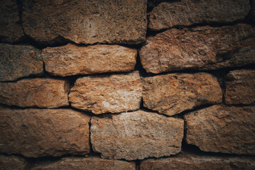 Nahaufnahme einer Steinmauer