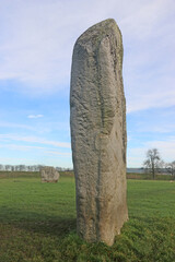 Standing stone circle at Avebury in Wiltshire	