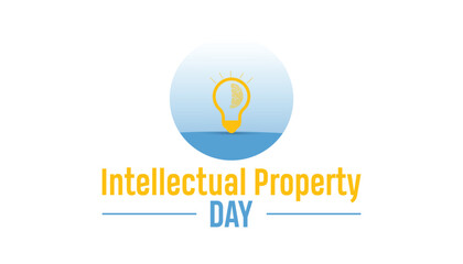 World Intellectual Property Day observed every year in April. Template for background, banner, card, poster with text inscription.