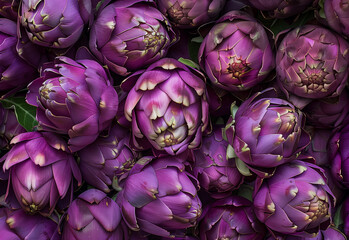 Fototapeta premium close up of a purple artichoke