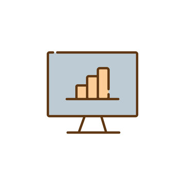 Graph Presentation Vector Icon