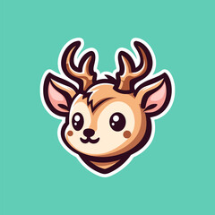 Antelope-Cute-Mascot-Logo-Illustration-Chibi-Kawaii is awesome logo, mascot or illustration for your product, company or bussiness