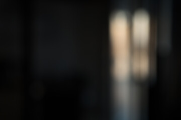 Abstract real blurred background of living room with window light