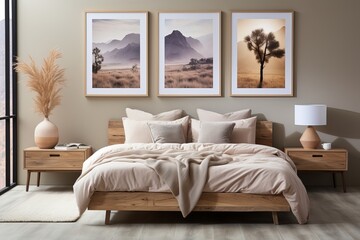 Wheat and White Bedroom with Western Theme