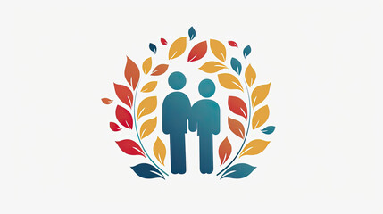 logo silhouette of family , world family day, parents day, happy fathers day 