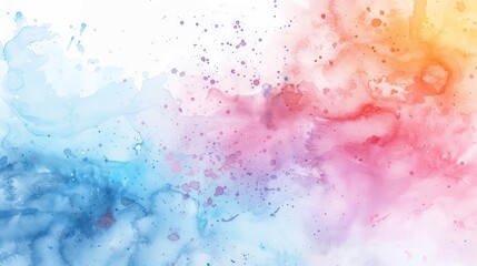 Obraz premium Watercolor background with splashes of various colors. Abstract texture made by hands