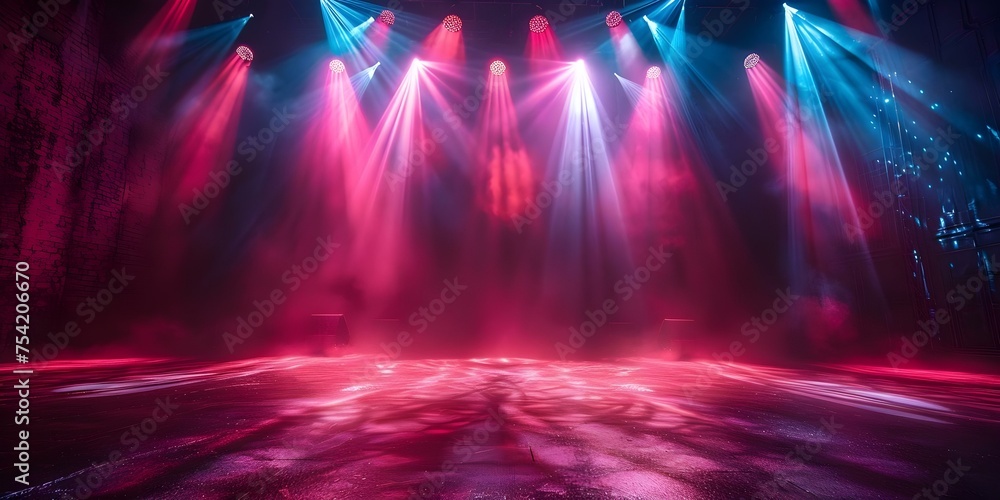 Aufkleber images with vibrant stage lighting creating dynamic visual effects for entertainment. concept stage 