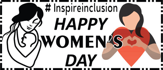 International women's day concept . Woman sign illustration white background. 2024 women's day campaign theme-