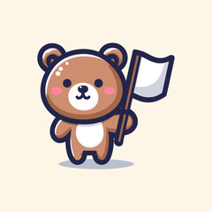 Bear-Cute-Mascot-Logo-Illustration-Chibi-Kawaii is awesome logo, mascot or illustration for your product, company or bussiness