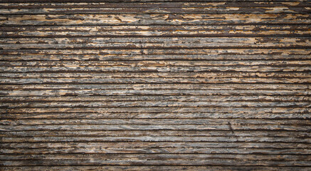 Old texture painted wooden boards. Selective focus