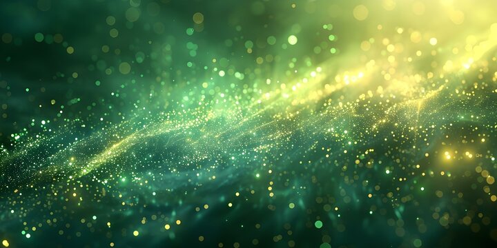Creating a striking banner background with abstract green flare and lighting effect. Concept Graphic Design, Abstract Art, Banner Design, Green Flare, Lighting Effect