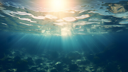 Fototapeta premium Underwater realistic landscape wallpaper