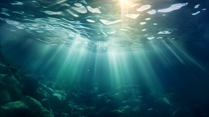 Fototapeta premium Underwater realistic landscape wallpaper