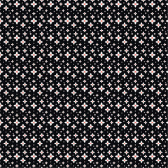 Vector white flower pattern on black background