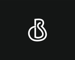 creative letter BS logo design vector