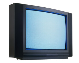 Old fashioned television isolated with clipping path
