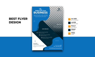 Creative Corporate & Business Flyer Brochure Template Design, abstract business flyer, vector template design. Brochure design, cover, annual report, poster, flyer - obrazy, fototapety, plakaty