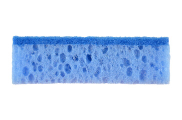 Blue washing sponge for dishes png isolated, side view
