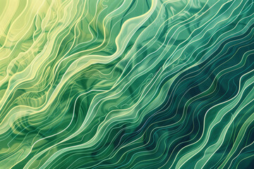 Fototapeta premium An illustration featuring abstract, organic green lines as a visually captivating wallpaper background.
