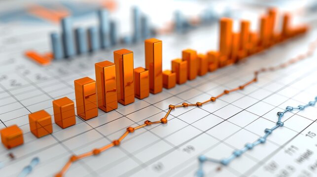 Busniness graph chart for success.