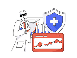 Medical characters fighting the epidemic flat vector concept operation hand drawn illustration
