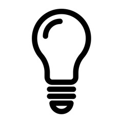 light bulb, idea, lamp outline icon vector. eps 10