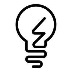 light bulb, idea, lamp outline icon vector. eps 10